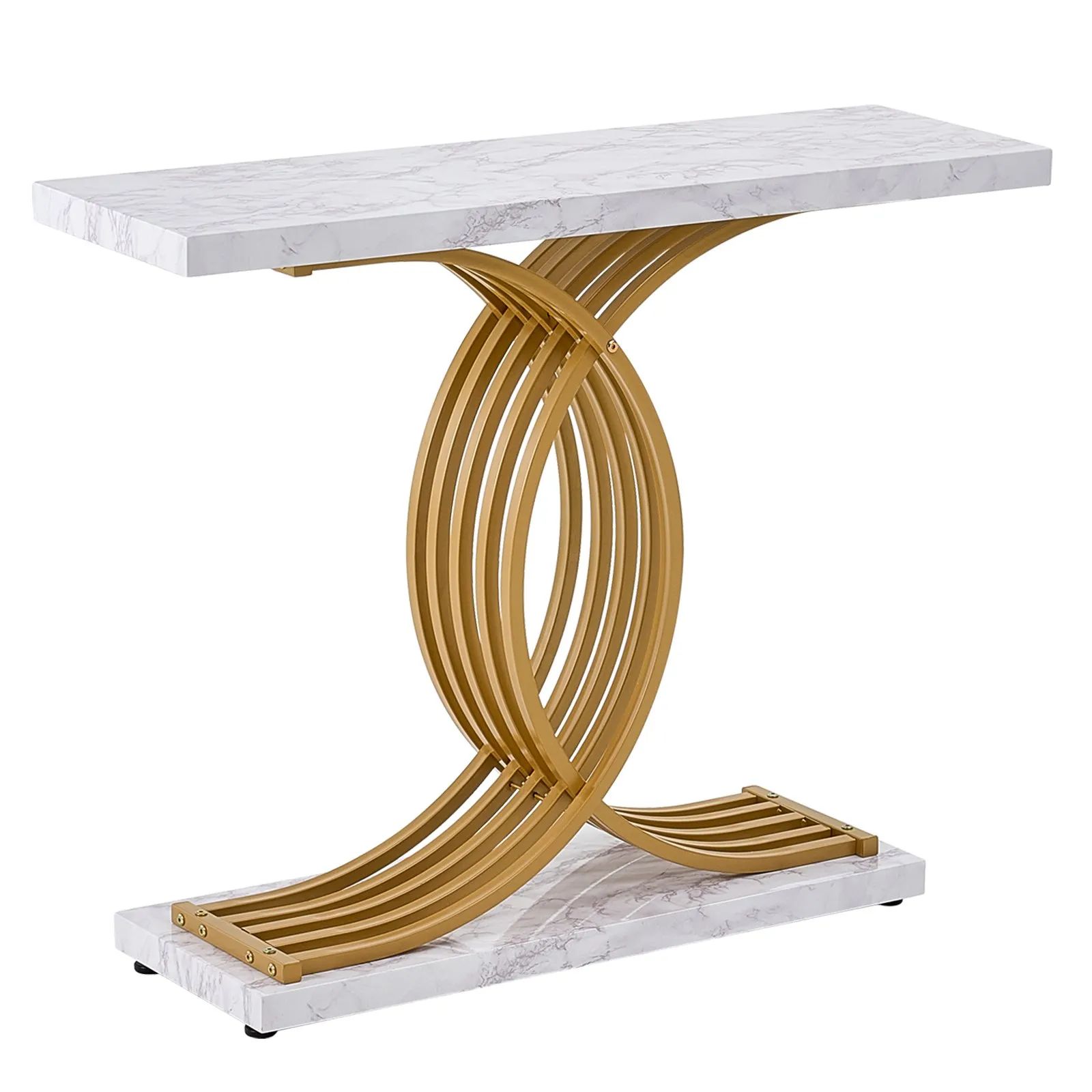 Stolik konsola wąska do przedpokoju 100cm metalowa do salonu