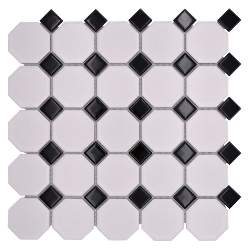 MOSAIKK OCTA WHITE MATT WITH BLACK GLOSSY OCTA G468