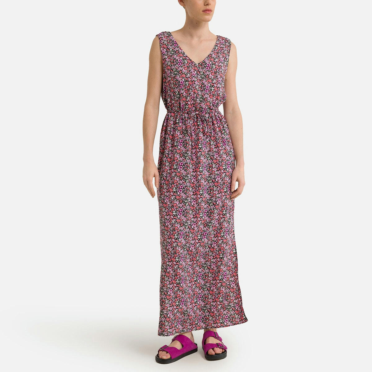 Robe longue imprimée à nouer