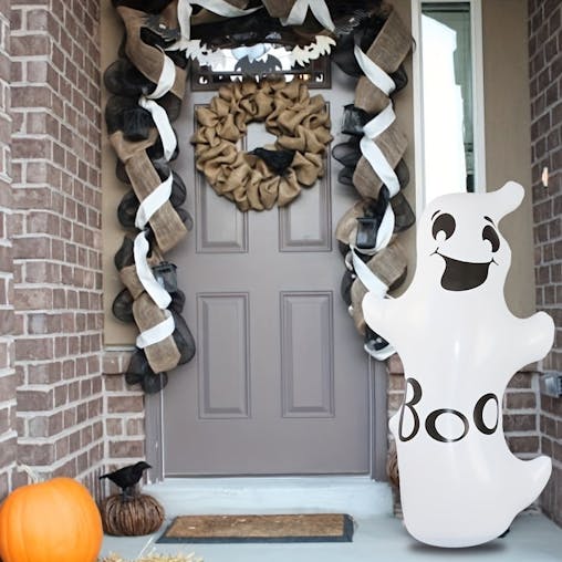 NNETM Pumpkin and Ghost Duo Halloween Decoration