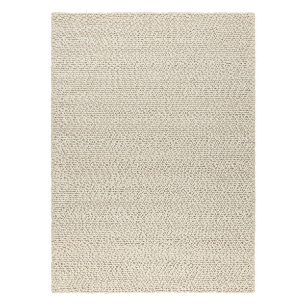 Dywan wełniany TAHAR 99005B krem / szary - RĘCZNIE TKANY 90x150 cm
