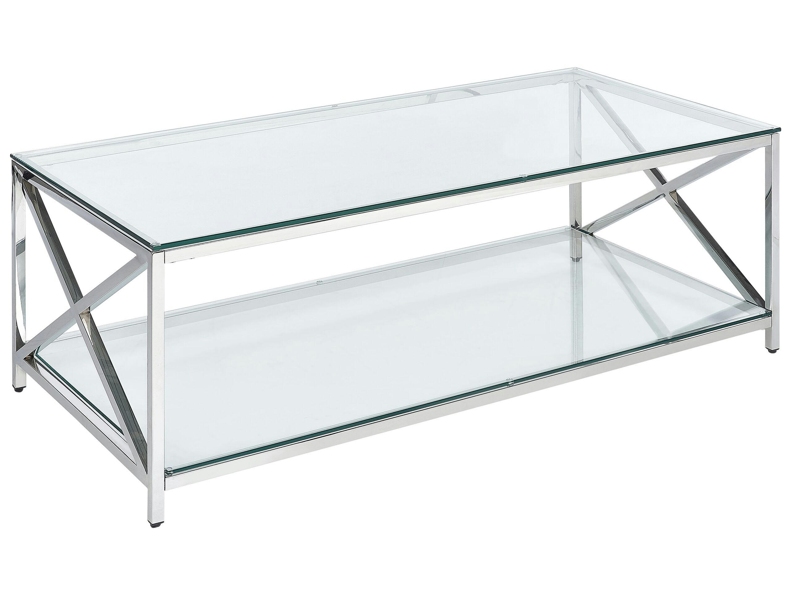 AUDET - Table basse argentée