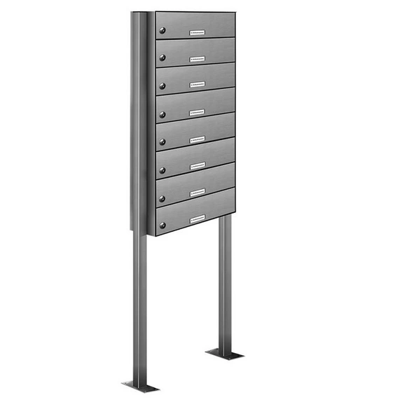 Briefkasten, Parteien: 8, Zaundurchwurf, BxHxT: 153,42 x 170,0 x 27,5 cm