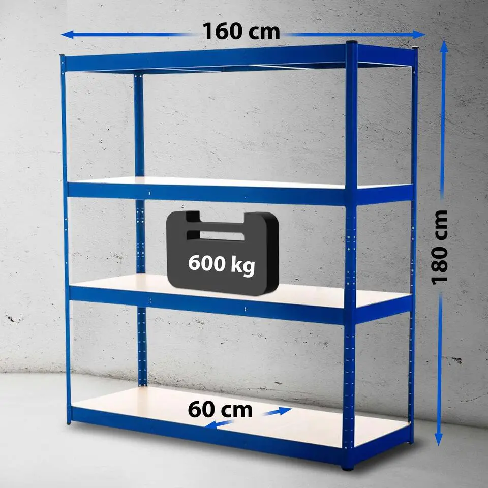 CLP Stellingkast Schwerlastregal Metaal - blauw