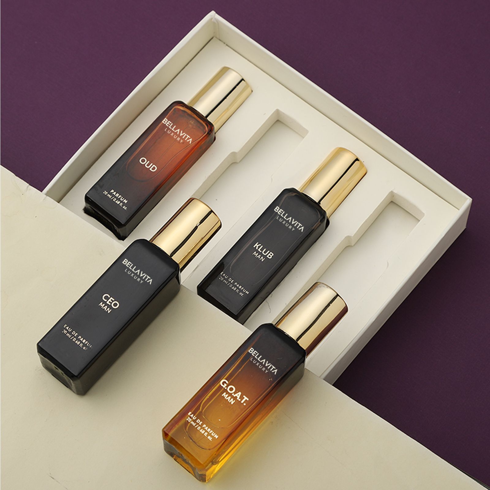 BELLAVITA LUXURY Gift Set Bundle 12 x 20ml EDP for Men, Women & Unisex