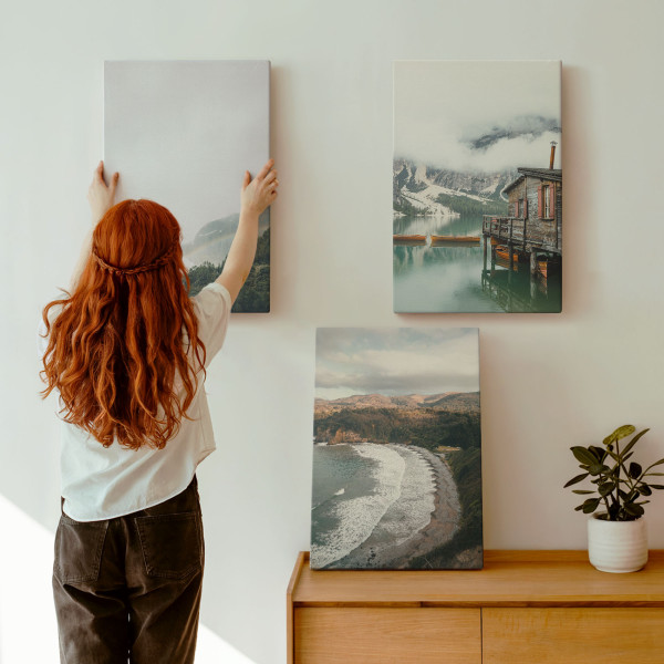 Obraz canvas 3 częściowy Górski pejzaż | 3x40x60 | Wallfluent
