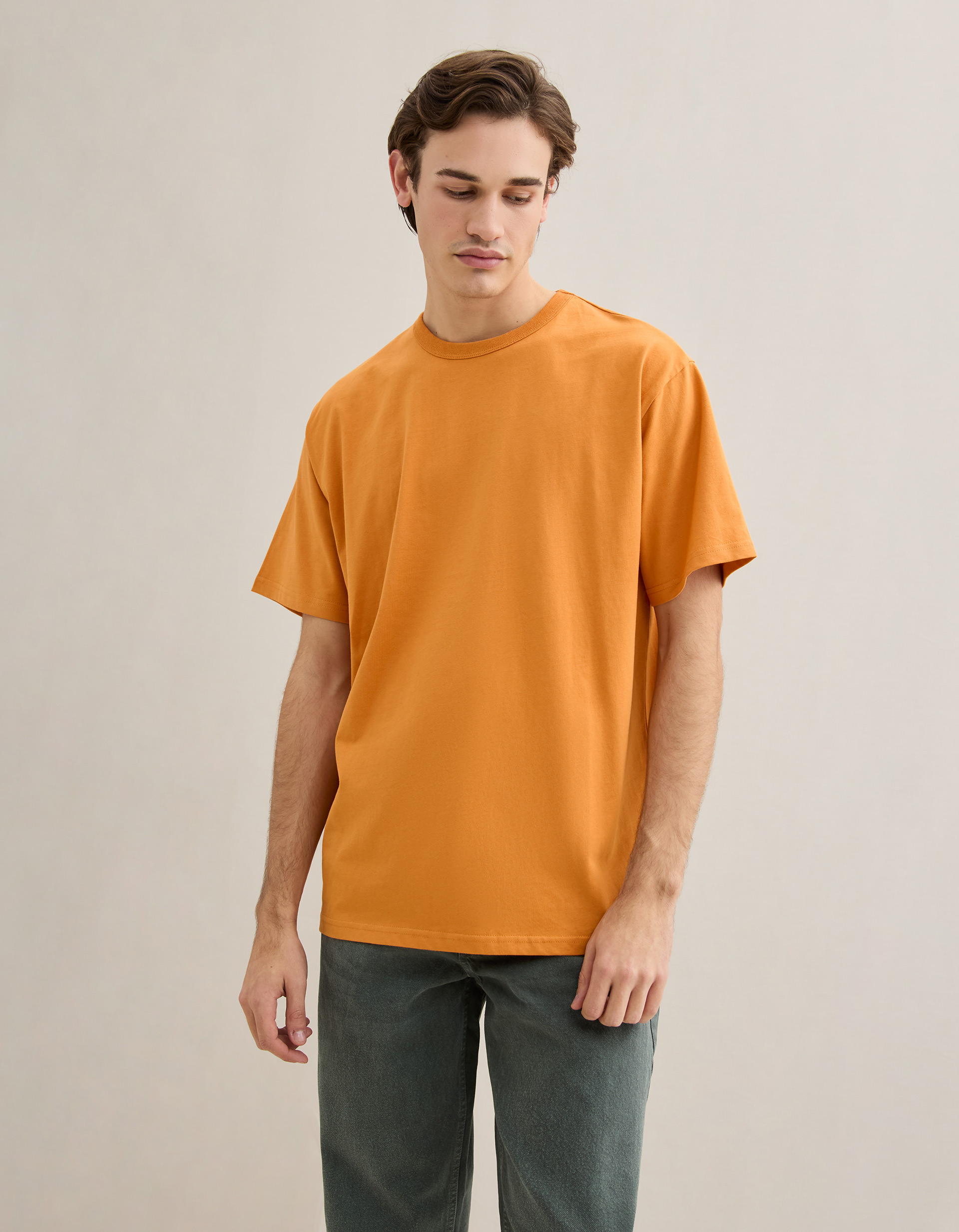 T-shirt Heavy Jersey, Homem, Laranja Escuro