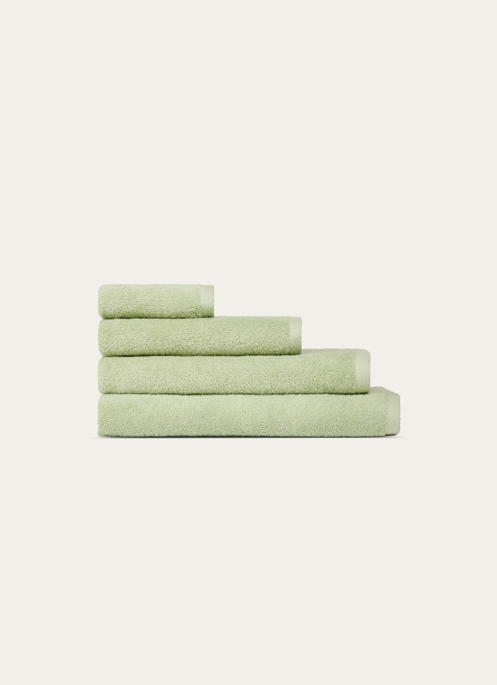 SERVIETTE INVITÉ EN COTON UNI BASIL VERT