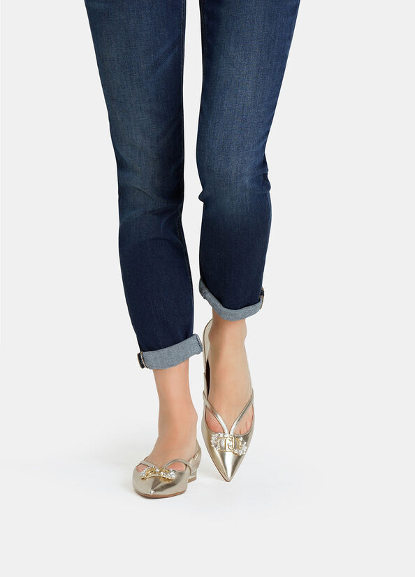 Ballerine con logo gioiello