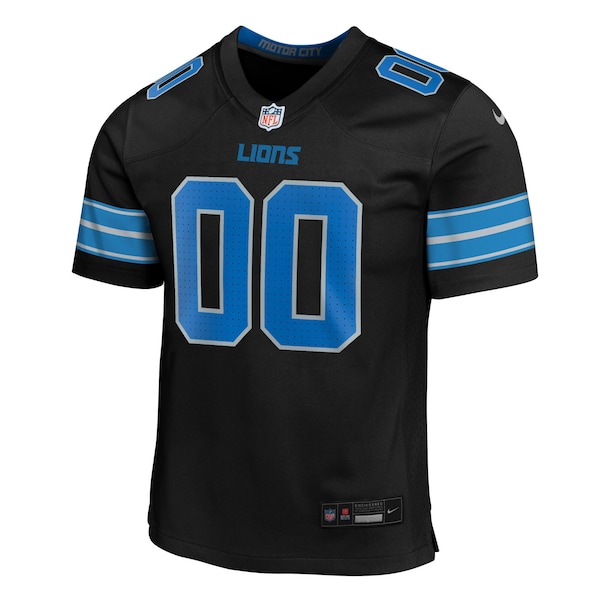 Detroit Lions Nike Youth Alternate Custom Game Jersey - Black