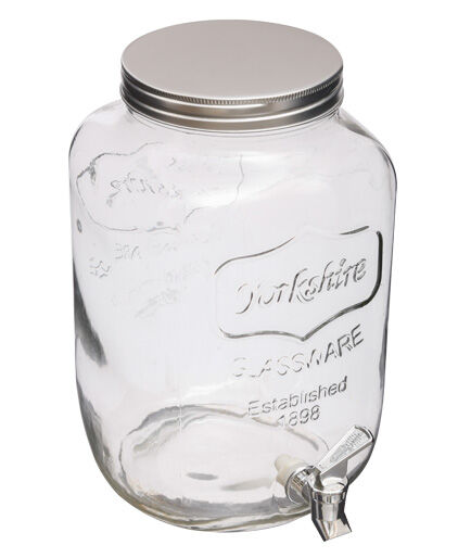 Frasco de vidro com torneira 8l