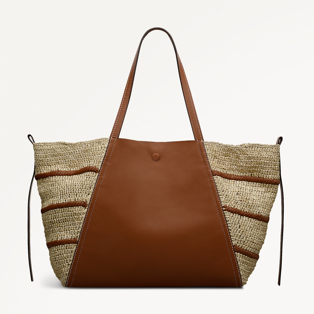 The Delphine - Raffia - Extra Large Open Top Tote