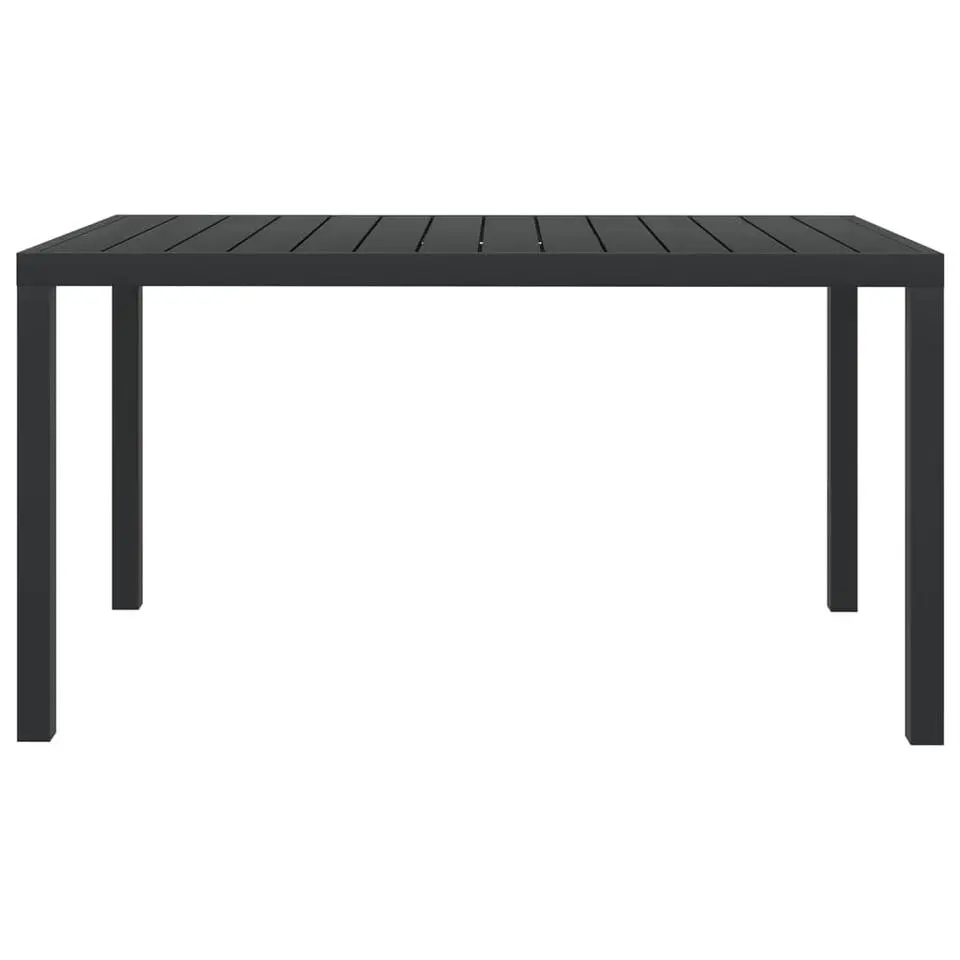 vidaXL - Tuintafel - Zwart - WPC - 150 x 90 x 74 cm