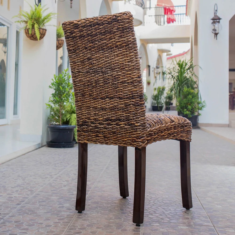 Louisa Woven Abaca/Mahogany Dining Chair