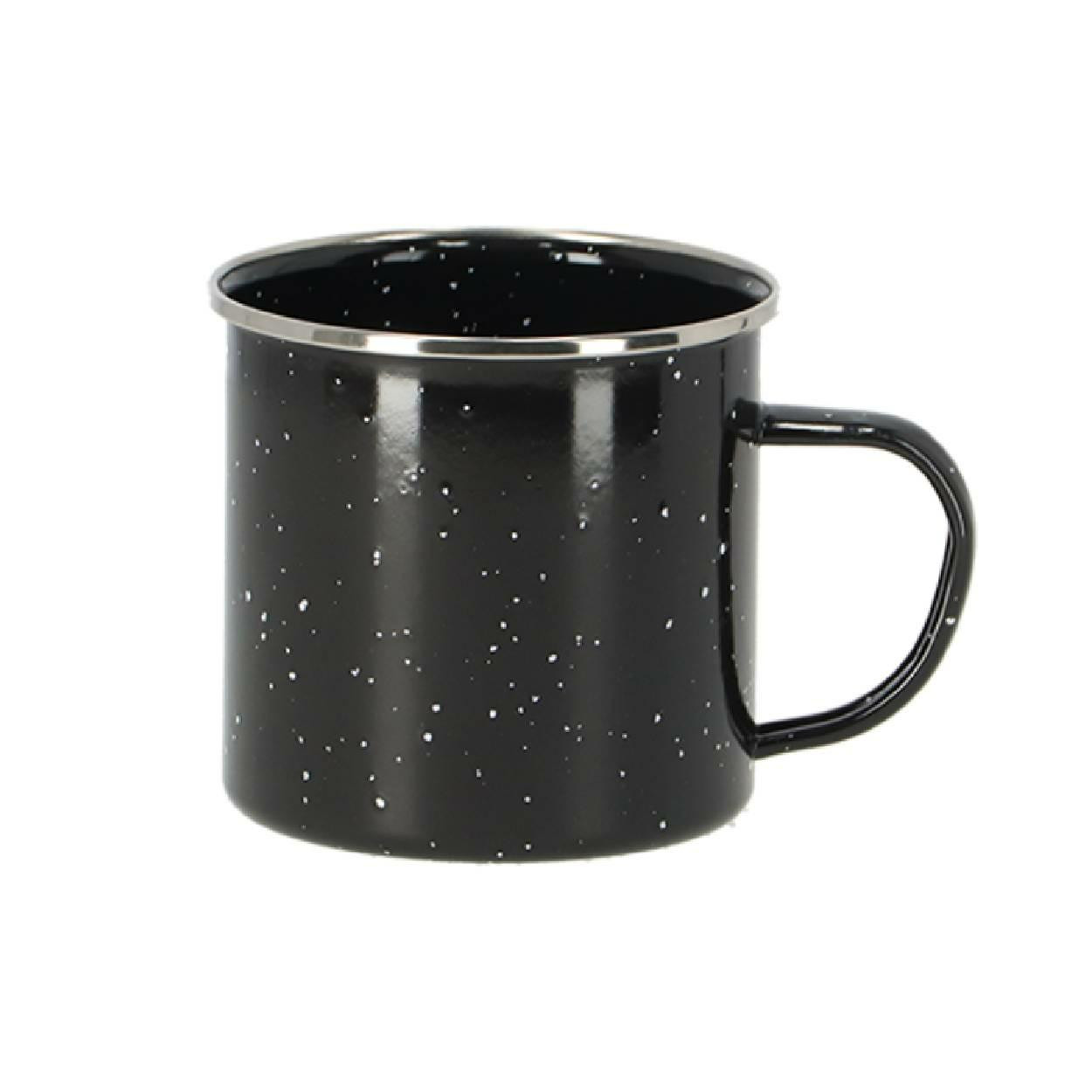 Kubek emaliowany stalowy czarny 350 ml