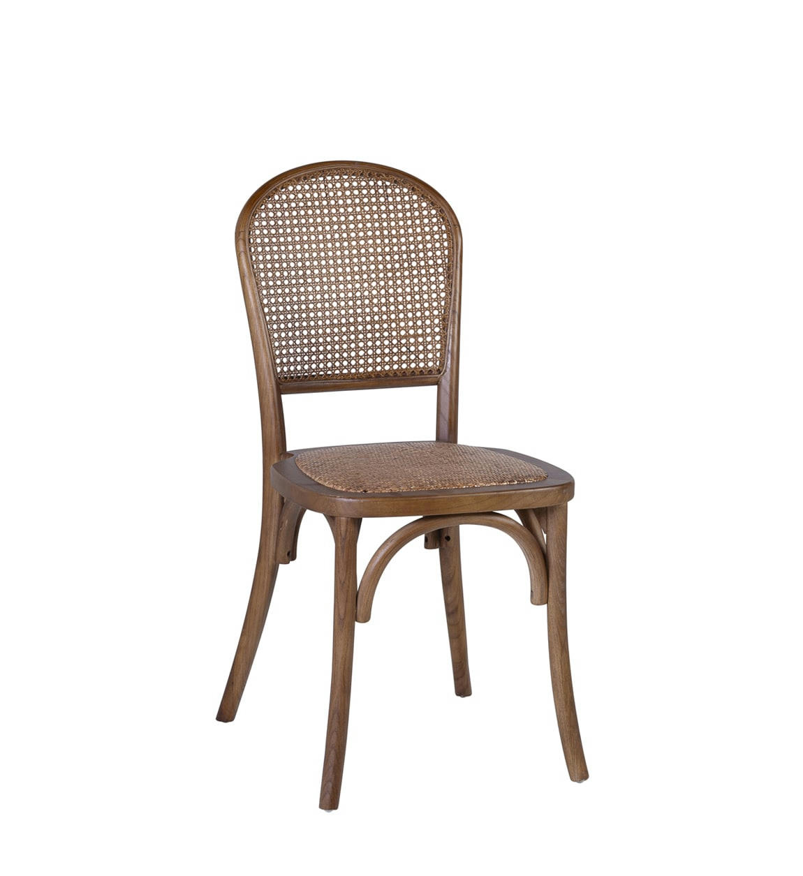 MANILA - Set de 2 chaises en bois et rotin marron