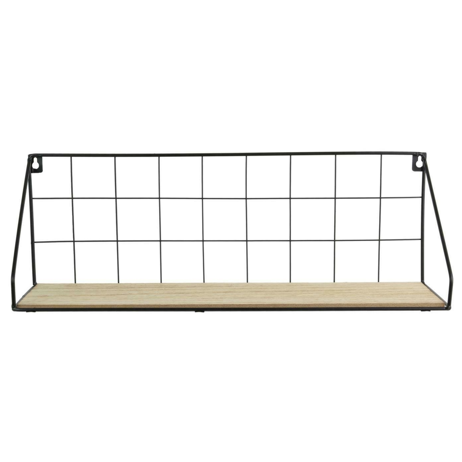 PÓŁKA METALOWA Canard czarna 45x15cm MDF W OKLEINIE DĘBU