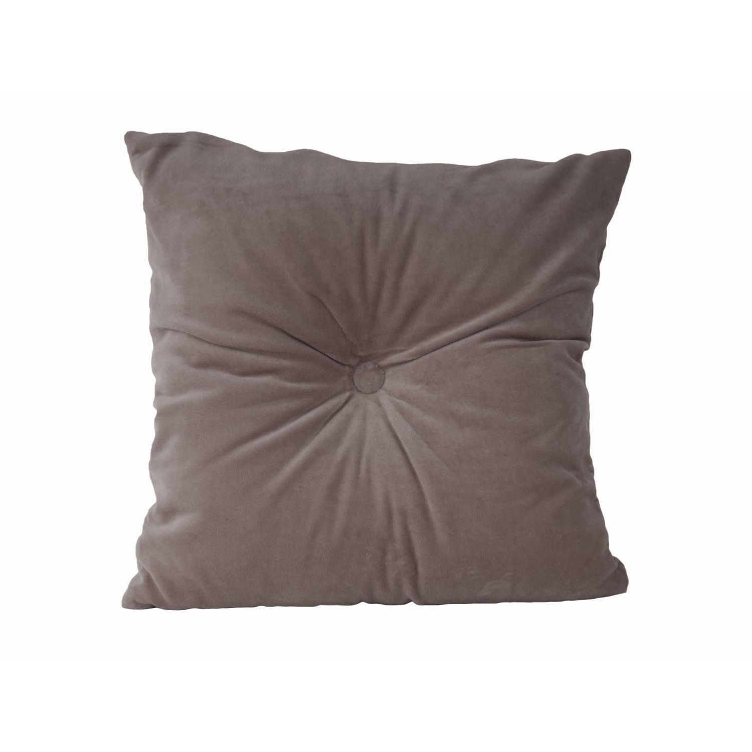 LUXURIOUS - Coussin carré effet velours 45x45 cm gris