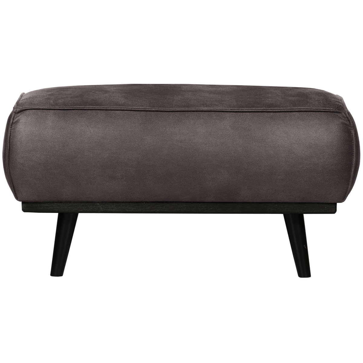 WOOOD hocker Statement - Lederlook - Donkergrijs - 40x80x55