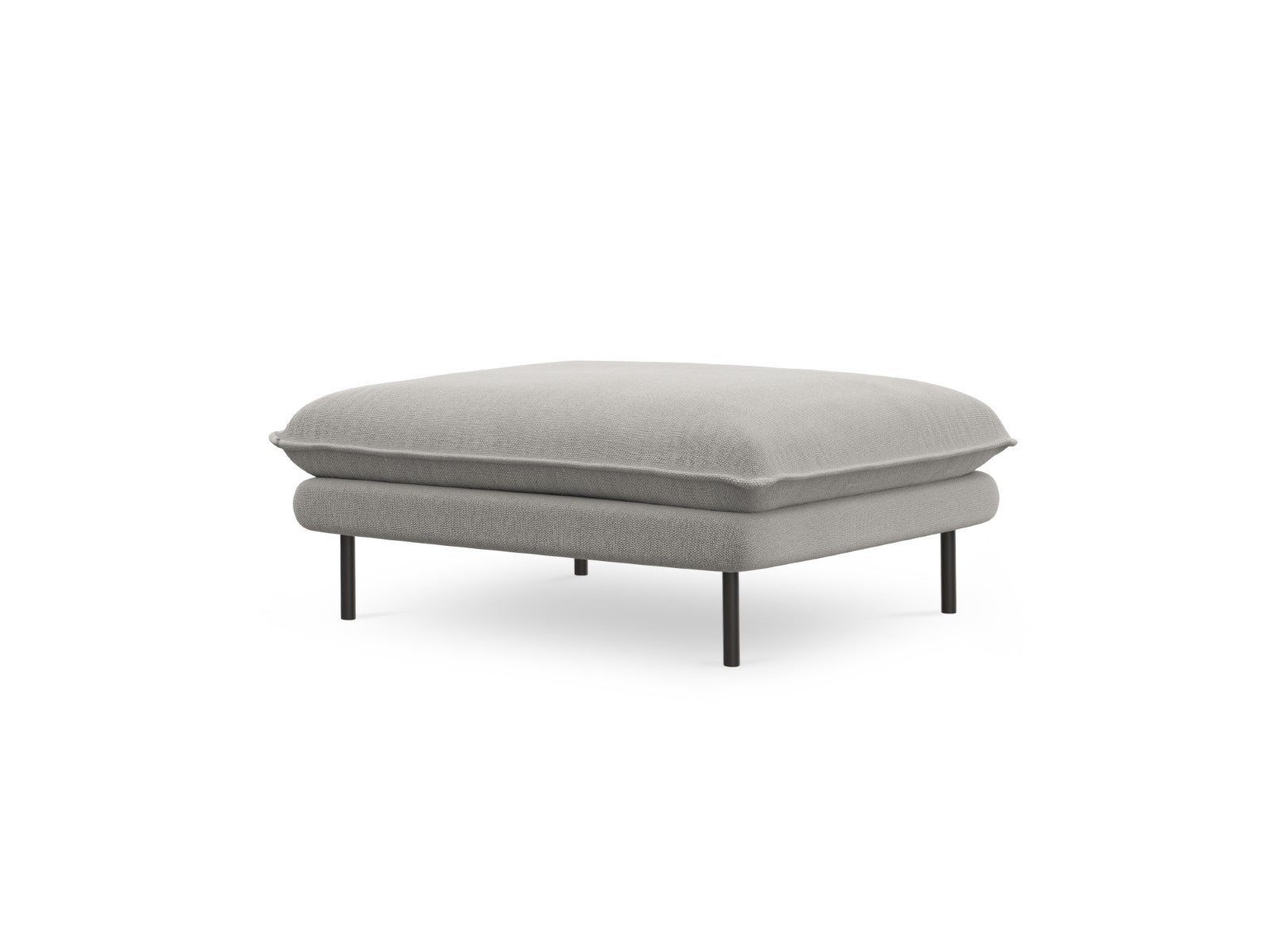Cosmopolitan Design Poef Vienna structurele stof, lichtgrijs - 73x93x43cm