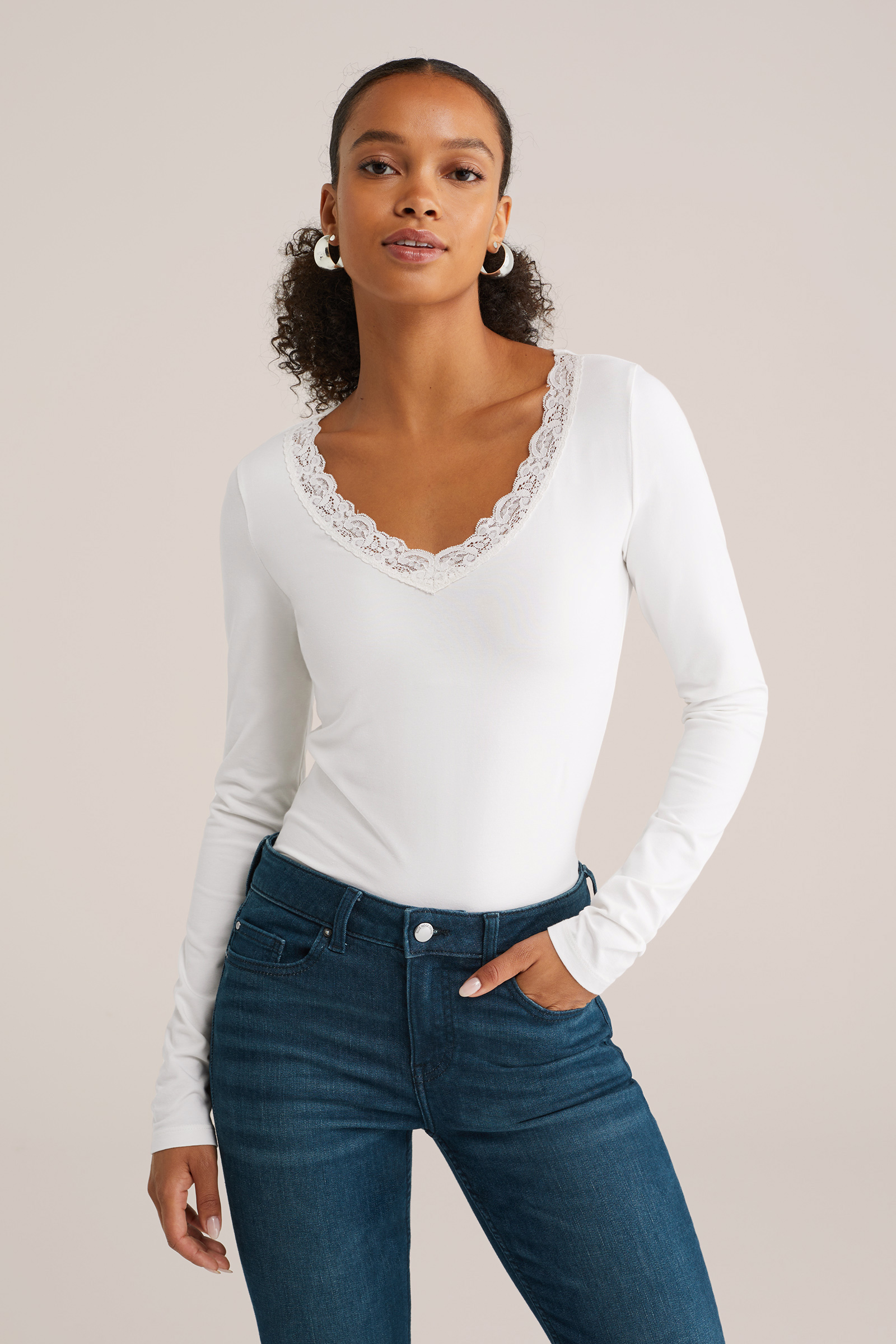 Dames T-shirt met kant