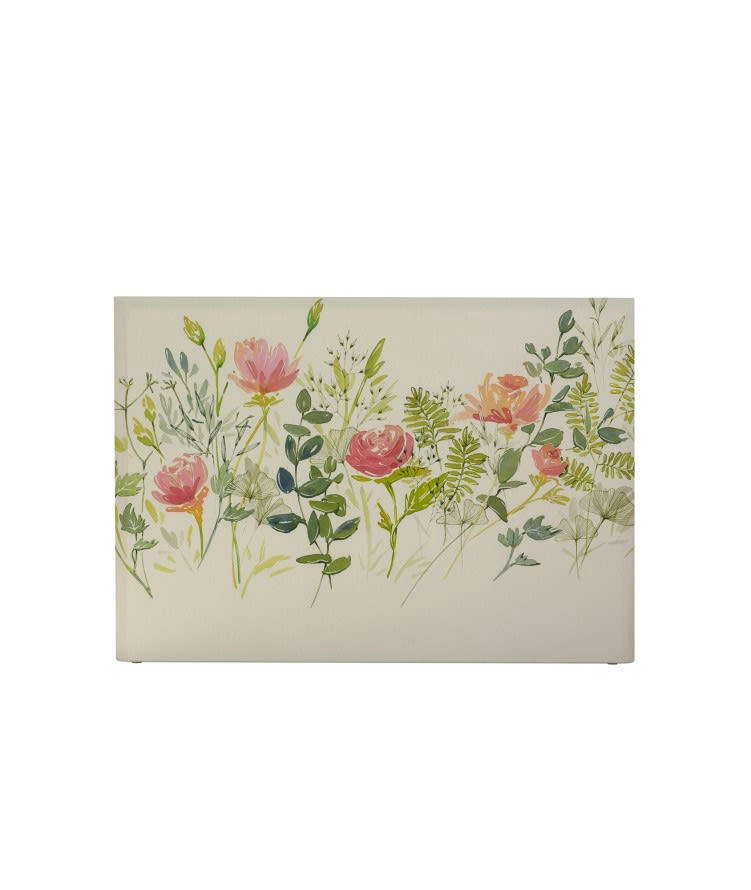 ROSERAIE - Tête de lit avec housse Rose 160 cm