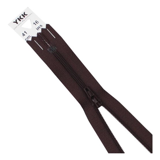 YKK Brown Dress and Skirt Zip 41cm