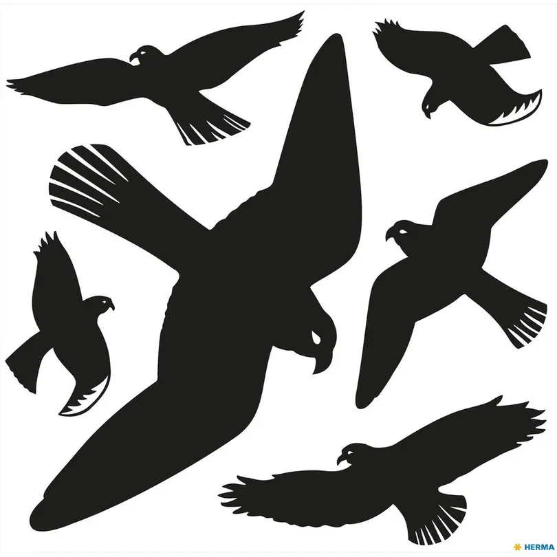 Sticker 6er-Set Warnvögel