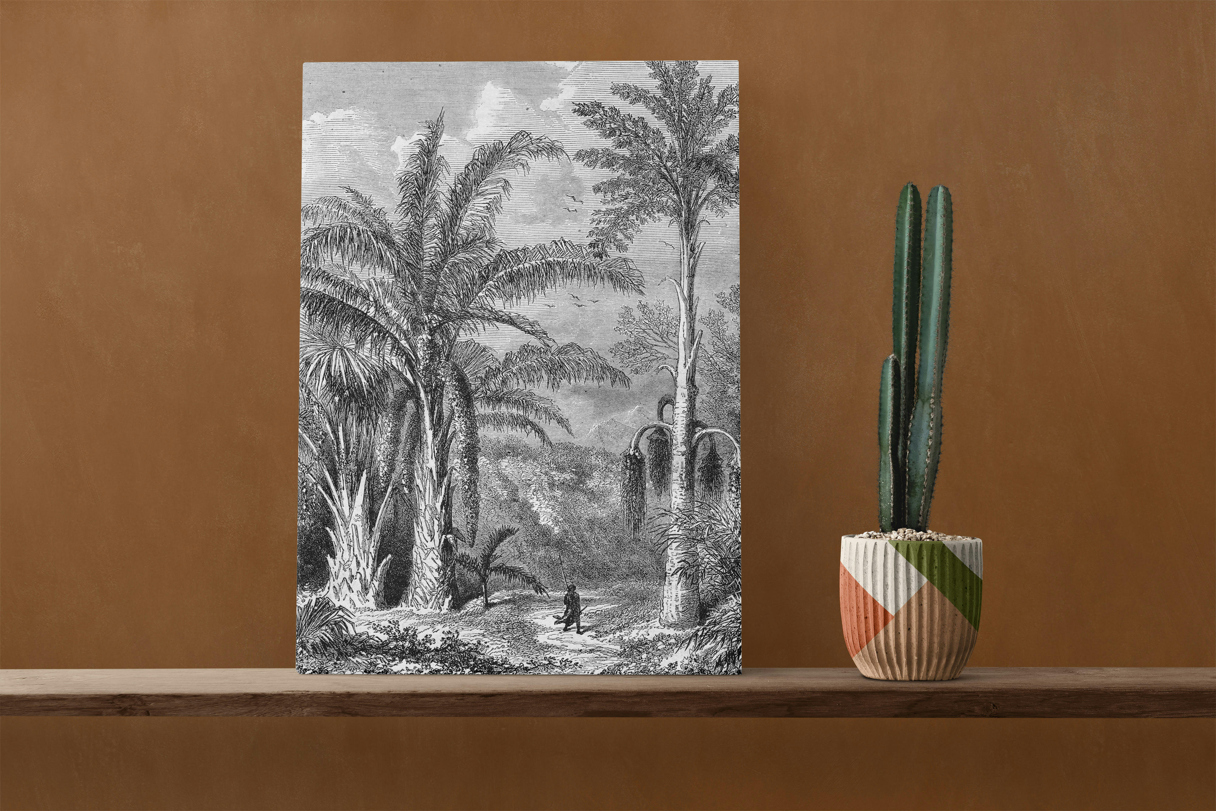 JUNGLE WALK - Peinture sur toile 60x40 imprimé HD Promenande dans la jungle