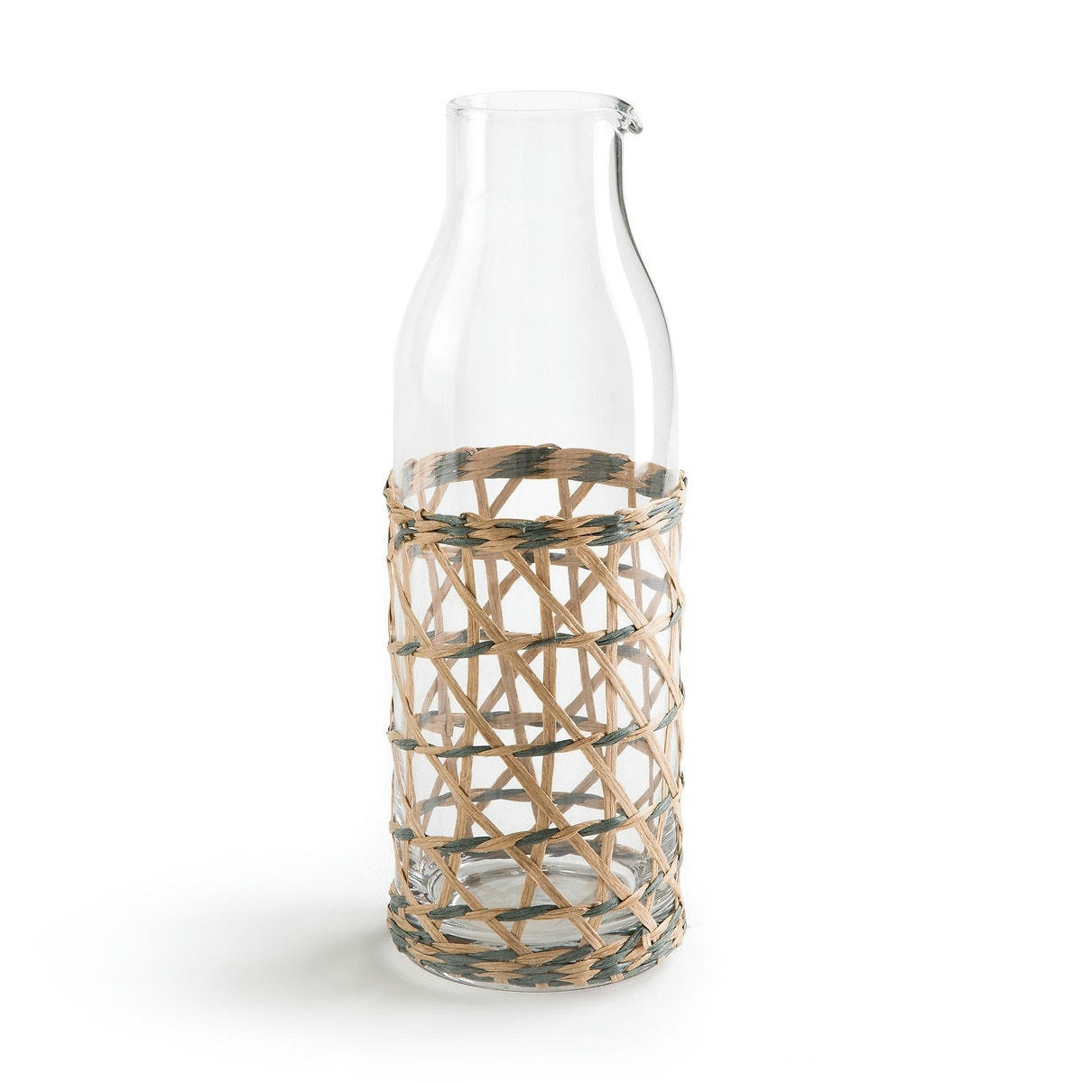 Carafe à eau en verre et tressage QUALIMNA