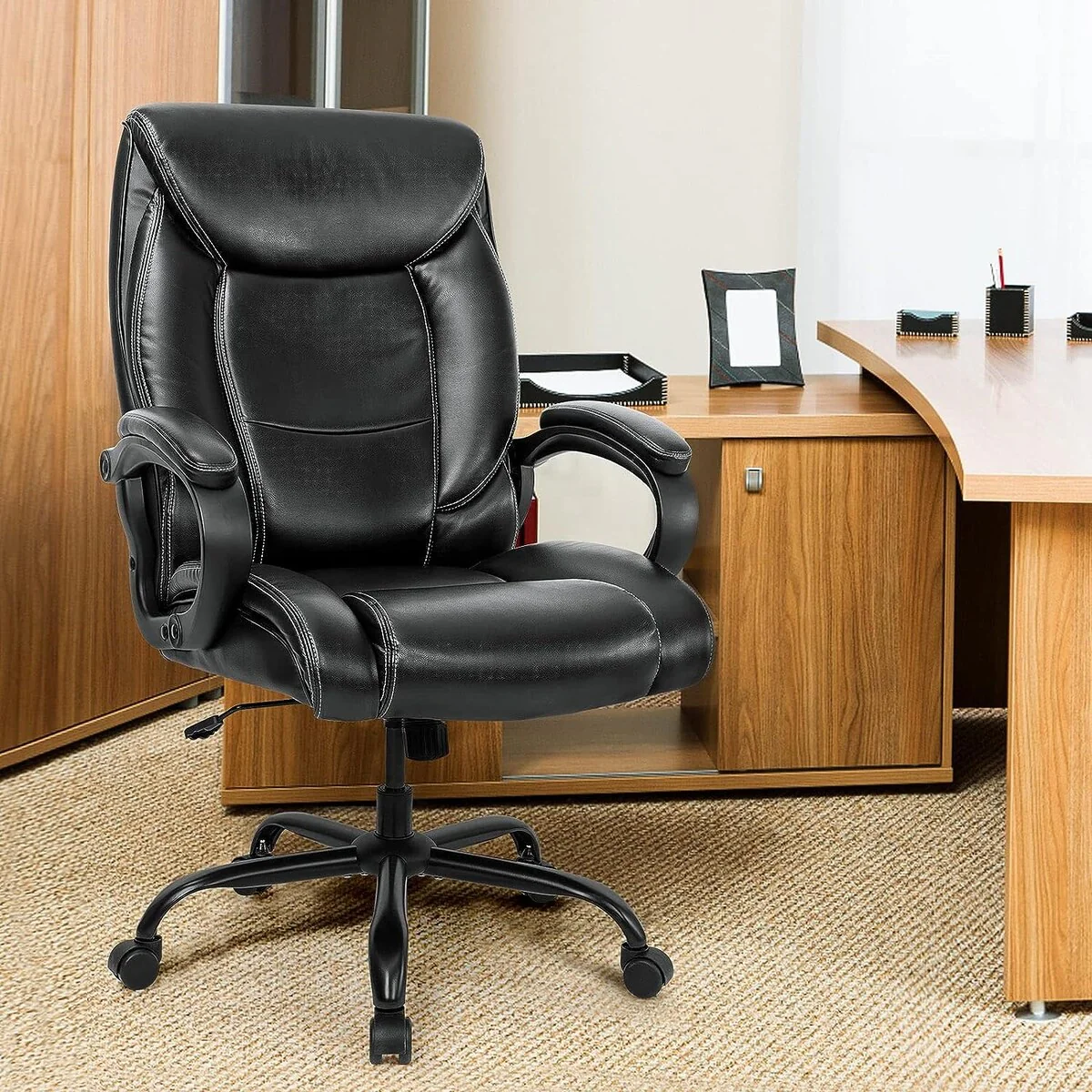Heavy Duty Executive Office Chair Leather Desk Chair Computer