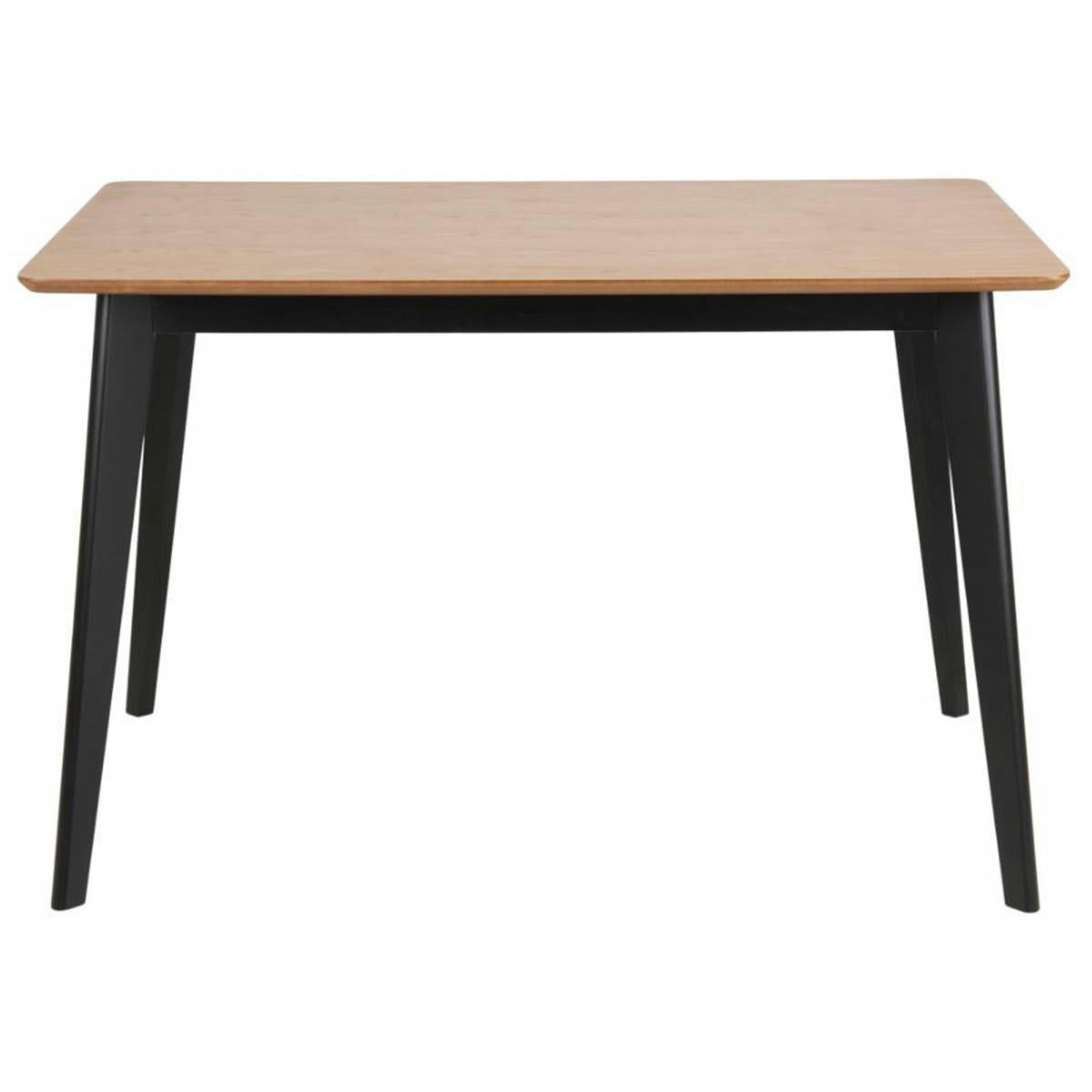 ROXY - Table à manger 120cm en bois naturel et noir