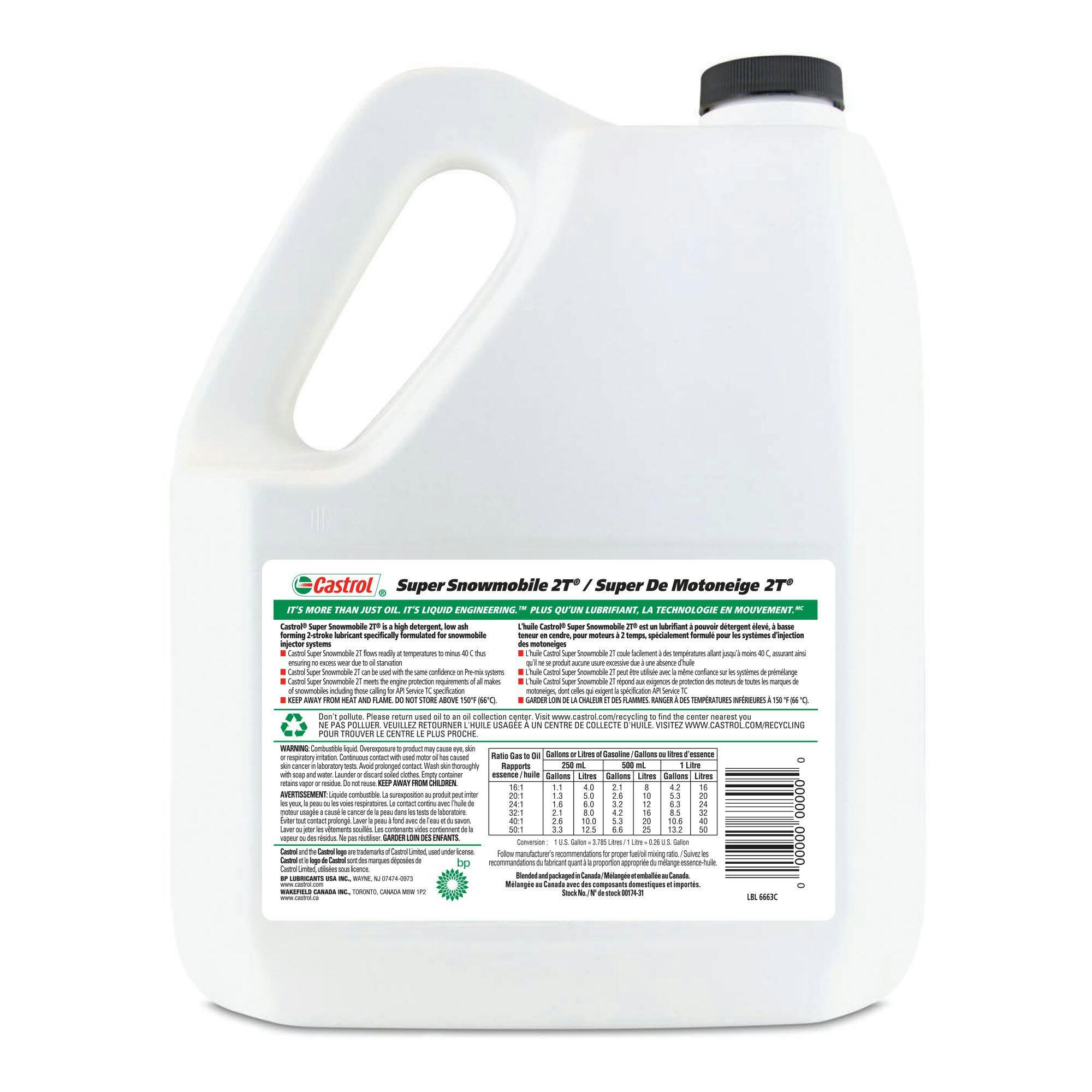 Castrol 2-Stroke Super Snowmobile Oil Grade 3, 4-L
