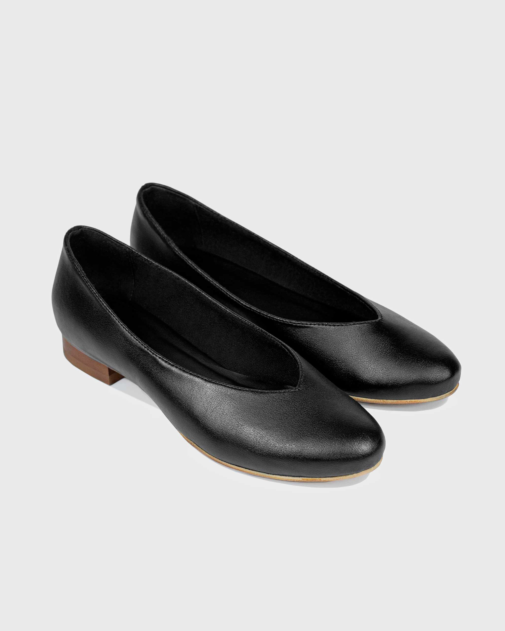 BOHEMA - Pumps Black, ze skóry roślinnej, polska rodzinna marka