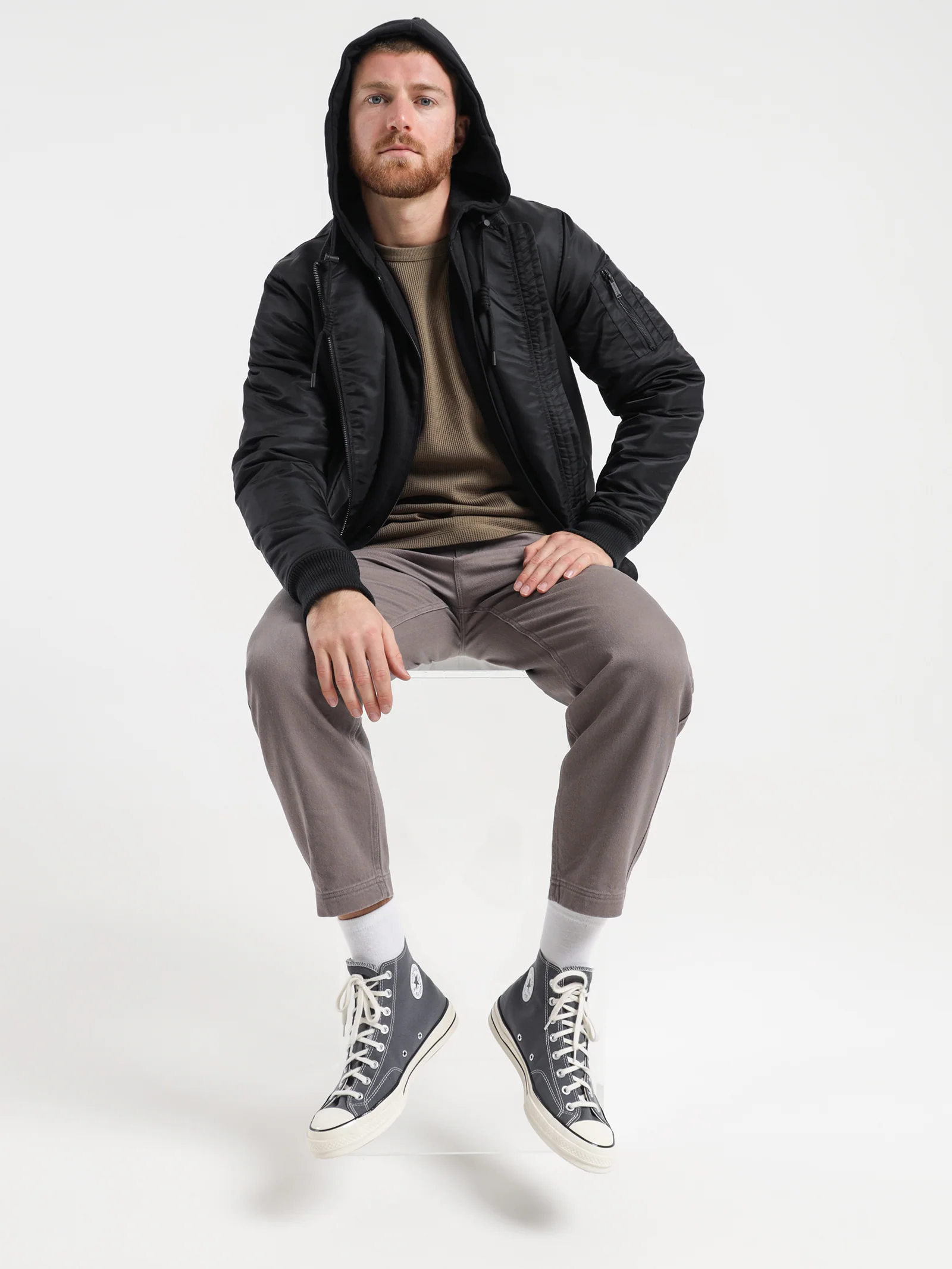 Lennon Hooded Bomber Jacket