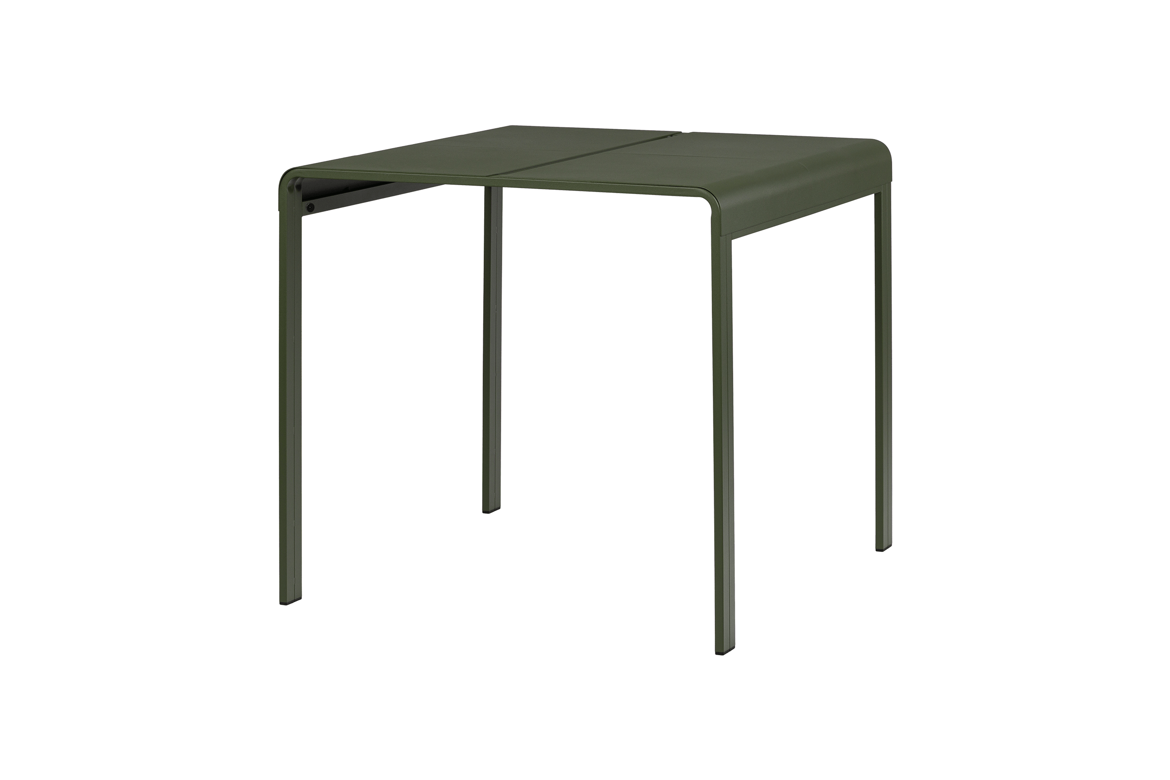 noo.ma Oto buitentafel 80 x 80 cm - Forest Green, stalen vierkante tuintafel