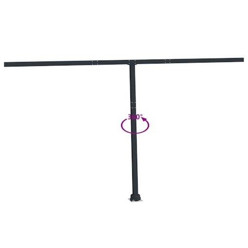 NNEVL Awning Post Set Anthracite 450x245 cm Iron