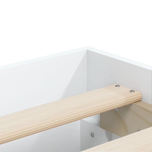 NNEVL Bed Frame with Drawers White 135x190 cm Engineered Wood