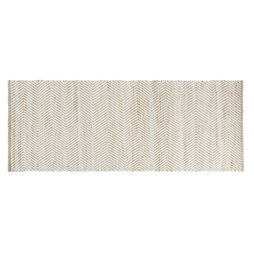 BARCELONE - Tapis de couloir en coton recyclé et jute tissés 80x200