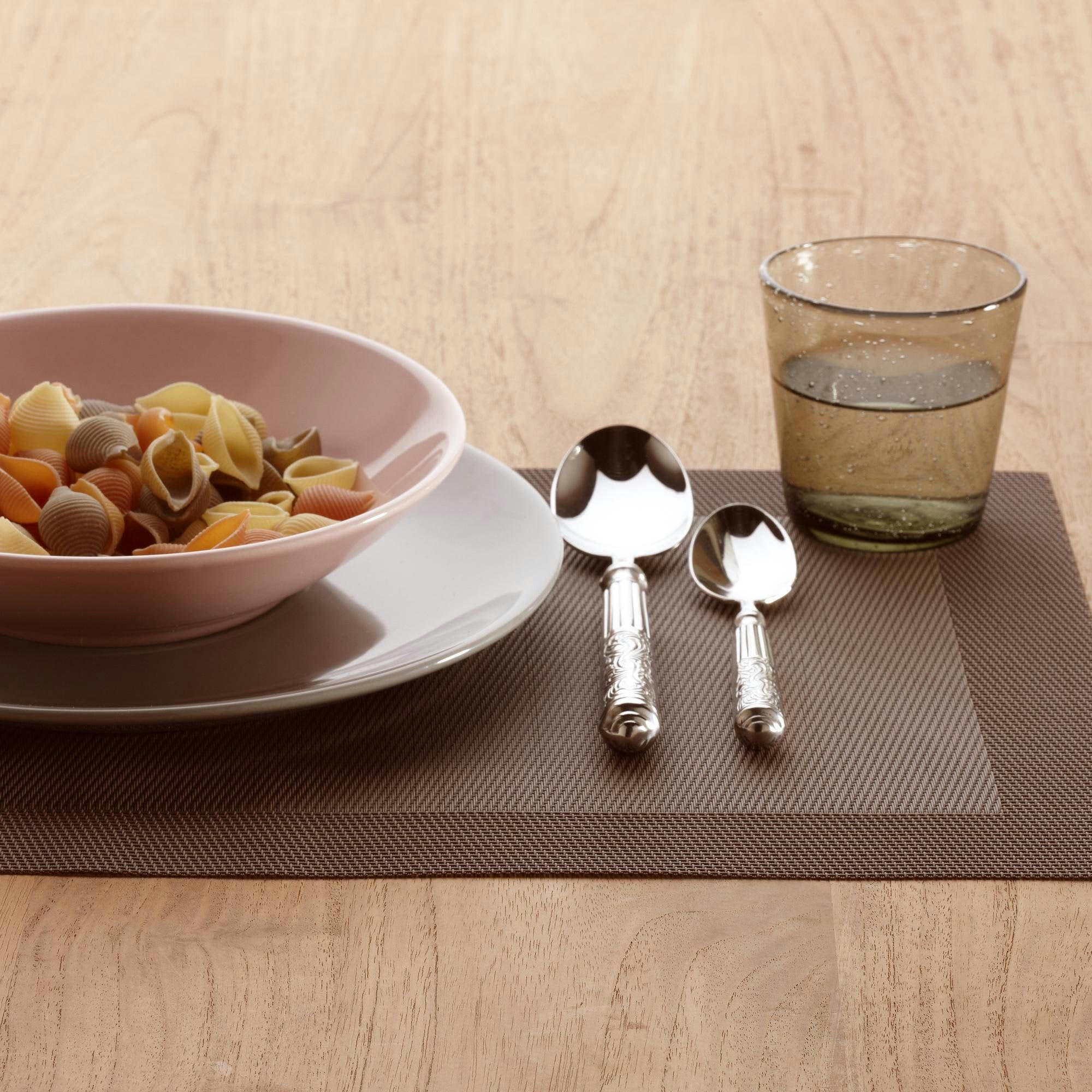 FRAME - Lot de 2 sets de table 30x45 marron en pvc