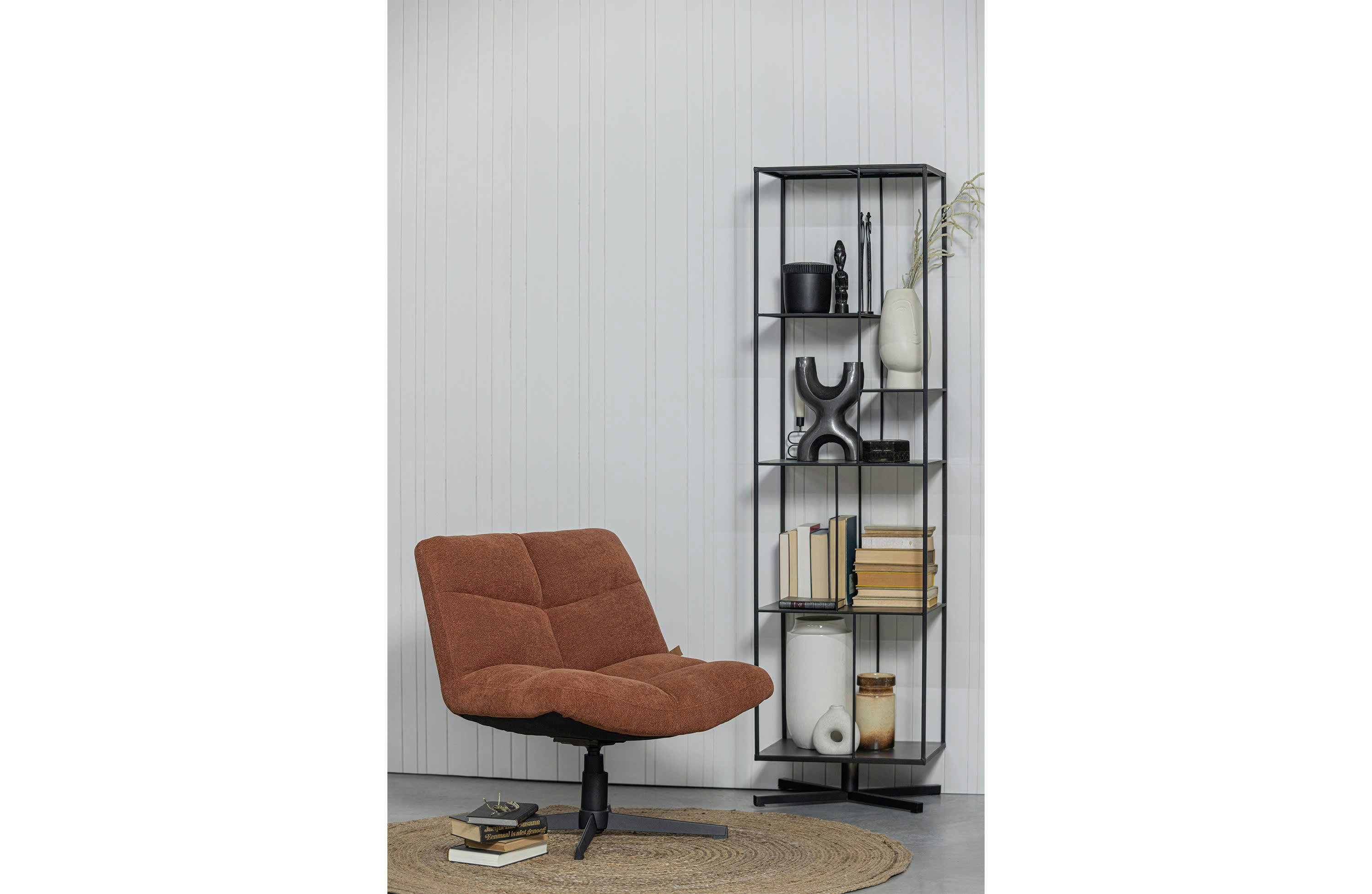 JISKE - Etagère en métal noir