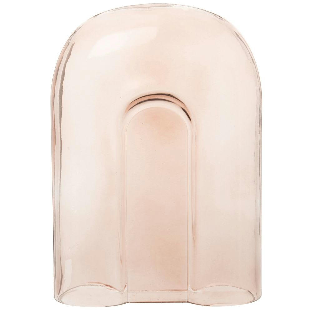 ARAMIS - Statuette arc en verre teinté marron H25