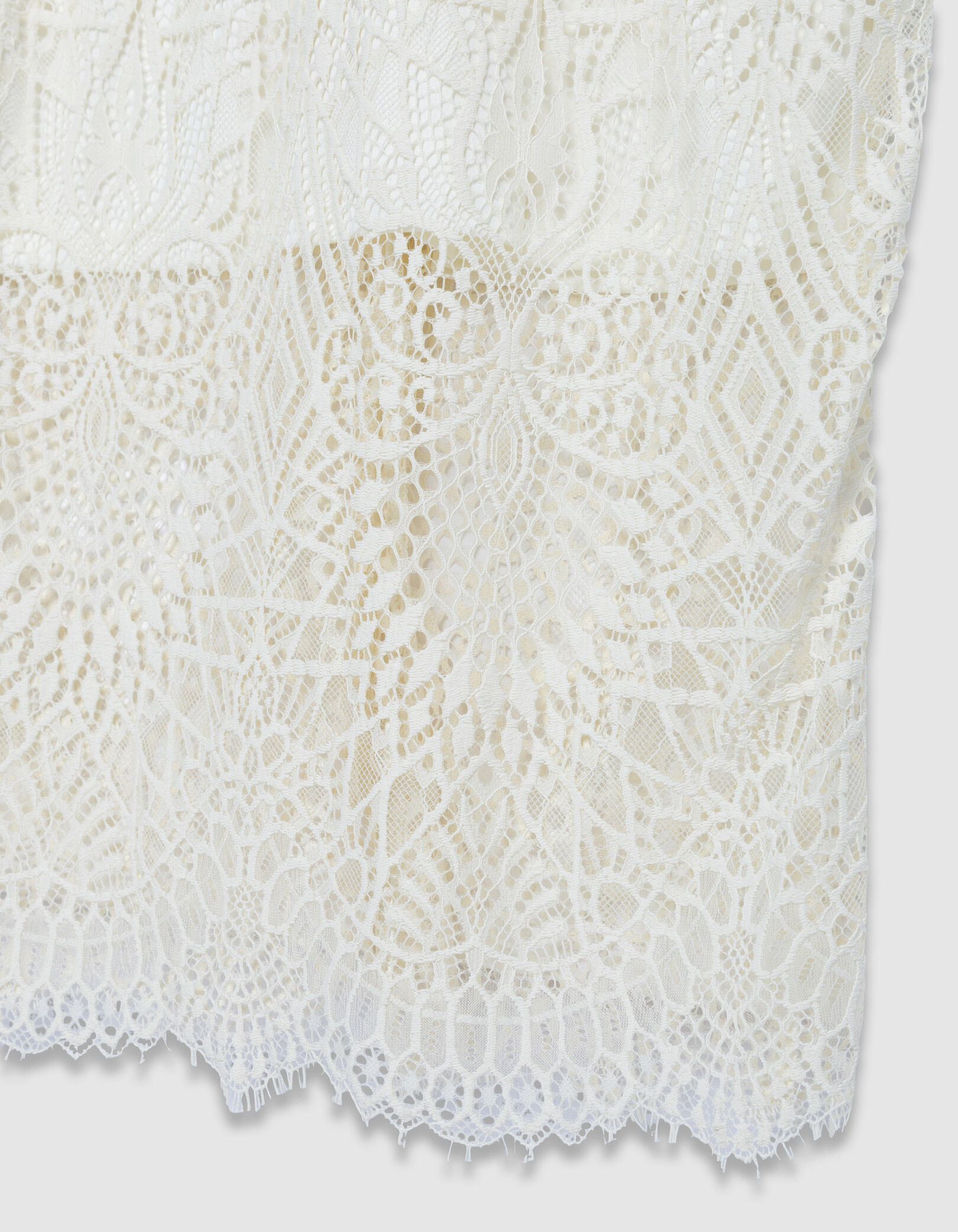 Robe longue blanche dentelle Femme