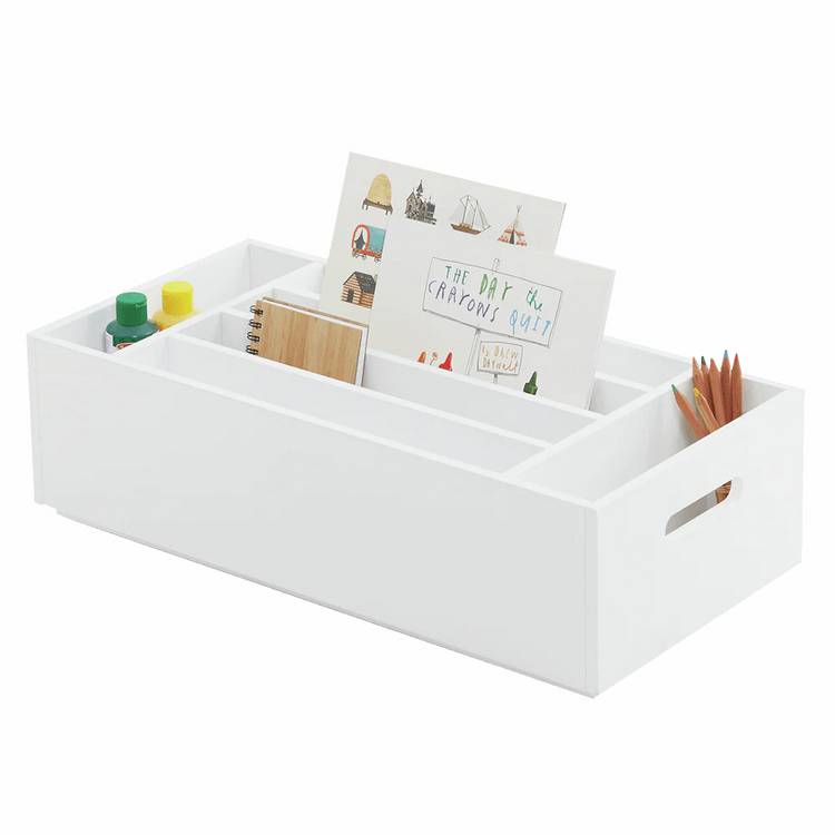 Great Little Trading Company Rackham Storage Tray - White