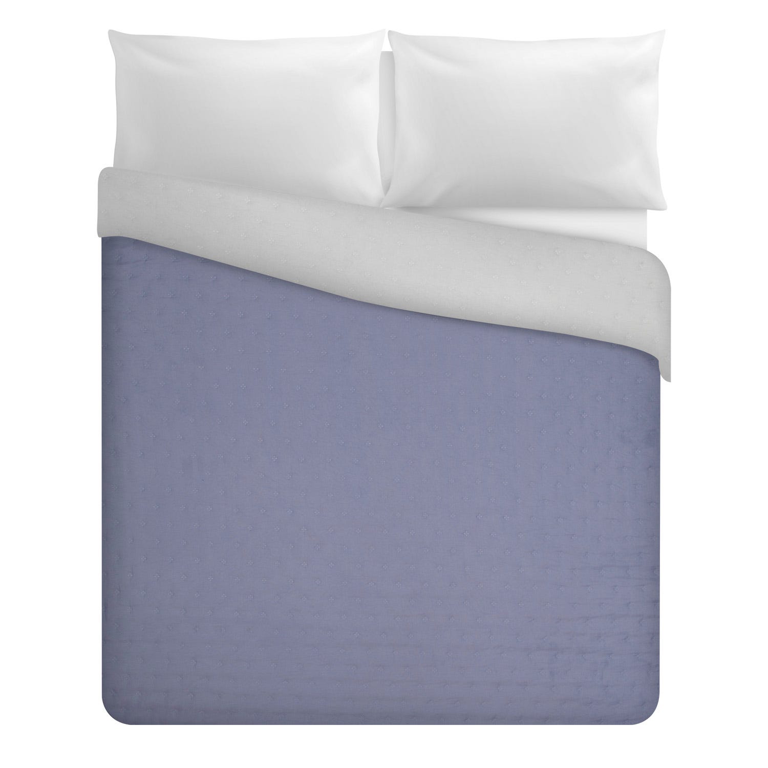 Trapuntino matrimoniale microfibra Water washed blu sabbia
