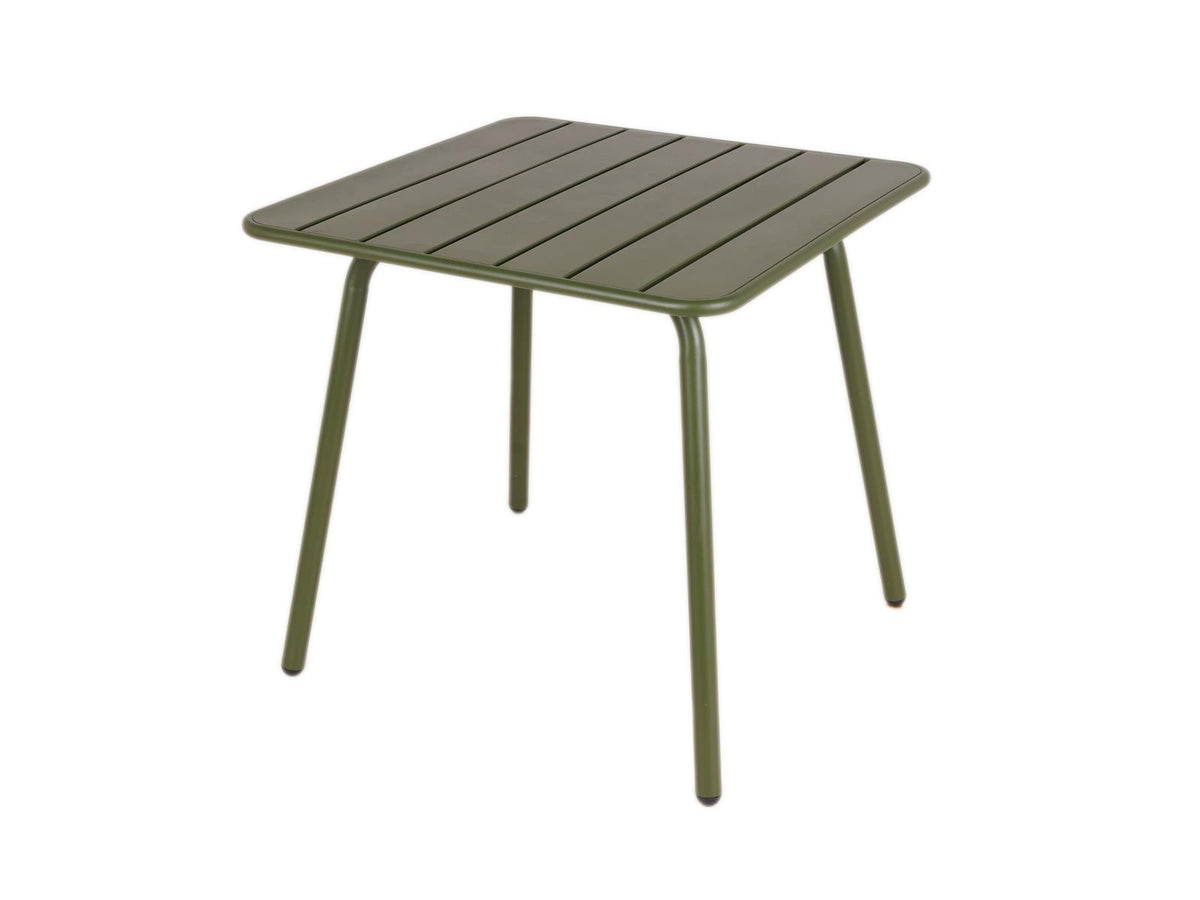 MaximaVida metalen vierkante tuintafel Max 80 x 80 cm olijfgroen