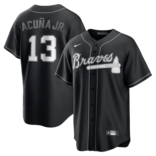 Ronald Acuña Jr. Atlanta Braves Nike Lights Out Replica Player Jersey - Black