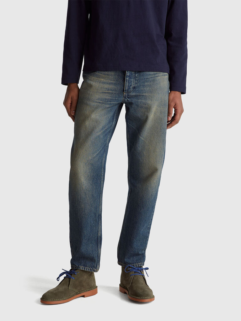 Five pocket tapered fit jeans