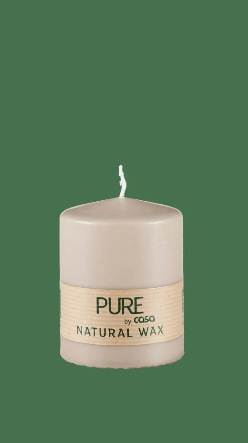 Bougies^CASA PURE Bougie Cylindrique Gris