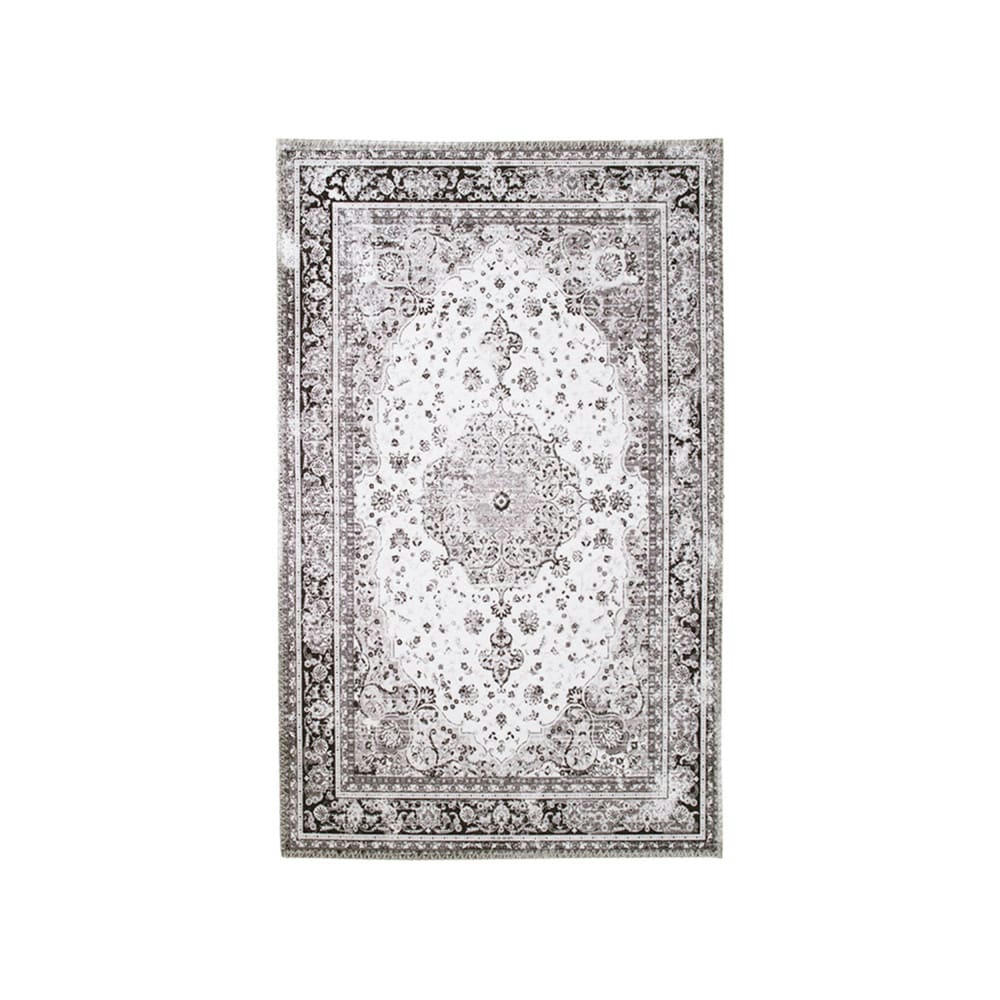 HAVANA - Tapis vintage en chenille noir et blanc noir  et  blanc 160x230 cm